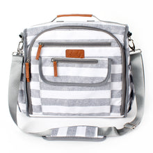 Blissly Convertible Diaper Bag - Gray Stripes